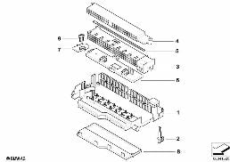 SINGLE COMPONENTS FOR FUSE BOX diagram for BMW 3 Series E46 318i