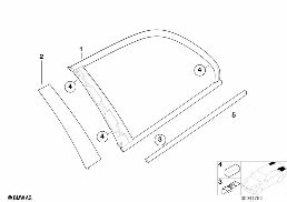 Seitenscheibe feststehend diagram for BMW 3 Series E46 316i