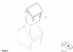 Bois individuel console arrière diagram for BMW 5 Series E39 525td