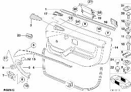DOOR LINING SINGLE PARTS diagram for BMW Z3 E36 1.9