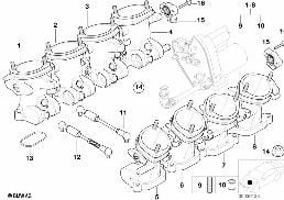 Корпус дроссельной заслонки diagram for BMW 5 Series E39 M5