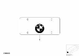 Marque License Plate Frame diagram for BMW 7 Series E65 745i