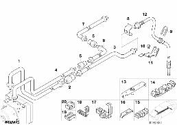 REAR BRAKE PIPE DSC diagram for BMW 3 Series E46 318i