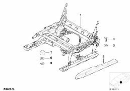 Sitz vorn Sitzschiene diagram for BMW 3 Series E46 M3