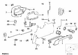 FRONT DOOR CONTROL/DOOR LOCK diagram for BMW 3 Series E36 328i