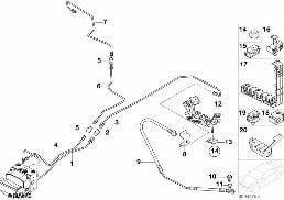 Przewód hamulcowy tylny DSC diagram for BMW X5 E53 4.8is
