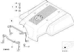 Akustika motoru diagram for BMW X5 E53 4.6is