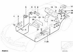 PARTS F HARMAN KARDON TOP-HIFI SYSTEM diagram for BMW Z3 E36 M