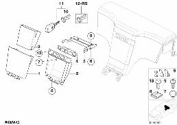 HINGED COMPARTMENT diagram for BMW Z3 E36 1.9