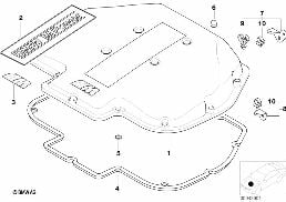 INTAKE MANIFOLD,AIR COLLECTOR UPPER PART diagram for BMW 5 Series E39 M5