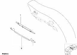 INDIV.WOOD, REAR PANEL, TABLE AND STRIPS diagram for BMW 7 Series E38 730i
