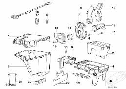 CONTROL UNIT BOX diagram for BMW 7 Series E38 740i