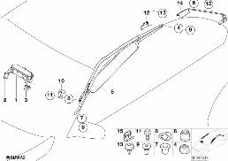 AIRBAG PASSENGER AND HEAD AIRBAG diagram for BMW 7 Series E38 735iL