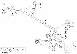 STABILIZER, REAR diagram for BMW X5 E53 3.0d