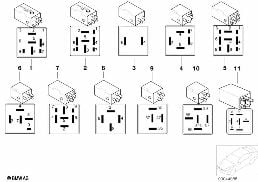 VARIOUS RELAYS diagram for BMW 3 Series E36 325i