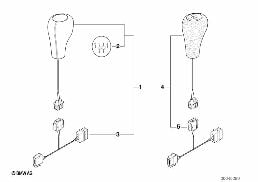 RETROFIT KIT, SHIFT KNOB,LEATHER ILLUMI. diagram for BMW 3 Series E46 318i