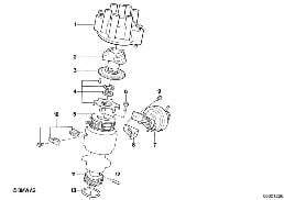 DISTRIBUTOR-SINGLE PARTS diagram for BMW 3 Series E30 320i