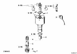 DISTRIBUTOR-SINGLE PARTS diagram for BMW 5 Series E12 528