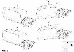 EXTERIOR MIRROR (S430A) diagram for BMW 7 Series E38 735iL