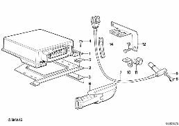 PULSE GENERATOR/DME MOUNTING PARTS diagram for BMW 3 Series E30 325e