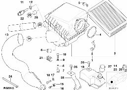 INTAKE MUFFLER diagram for BMW 5 Series E39 540i