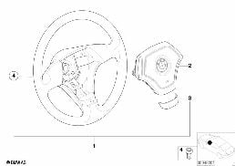 AIRBAG SPORTS STEERING WHEEL diagram for BMW 3 Series E46 318i