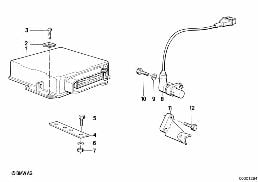 CONTROL UNIT DME/TRIGGER CONTACT diagram for BMW 3 Series E30 320i