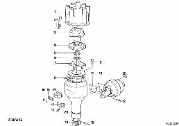 DISTRIBUTOR-SINGLE PARTS diagram for BMW 7 Series E23 730