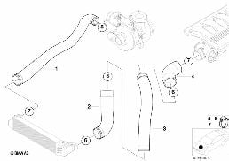 進氣系統-充氣導嚮件 diagram for BMW 3 Series E46 320d